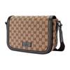 Gucci Vintage Logo Leather Canvas Messenger Bag Men Bags Ebony Dark-Brown 449172-KY9KN-9886