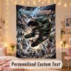 Custom Personalized Tapestry,Attack On Titan Print Custom Name Text Wall Art Hanging for Bedroom