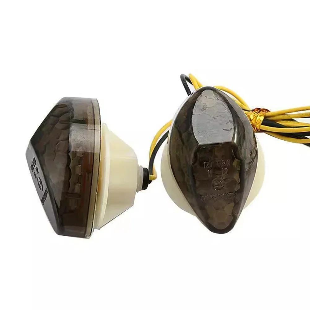 2 stk DC 12V motorsykkel LED blinklys Motor indikatorlampe Passer til Kawasaki Suzuki Yamaha Honda