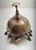 Victorian Brass Crab Bell: Ornate Hotel Desk Bell
