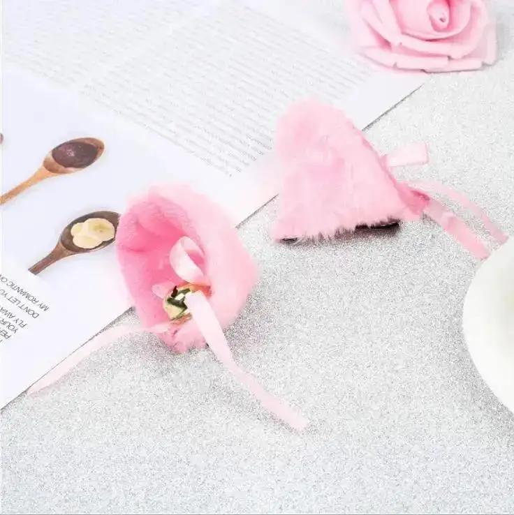 1Pair Sweet Bell Cat Ears Hair Clip Women For Cosplay Anime Costume Halloween Birthday Party Girl Fashion Hairs Accessories