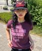 Damiswi Silket Cotton Lettering Slim Tee_Purple