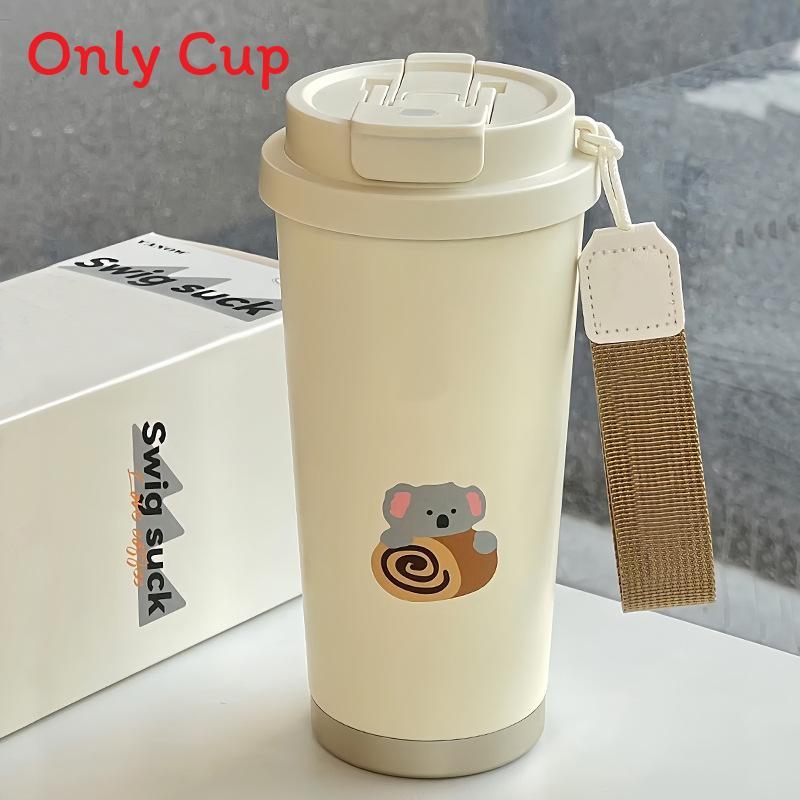 Retro Style Coffee Cup Stainless Steel Insulated Mug With Lid For Office And Travel Use