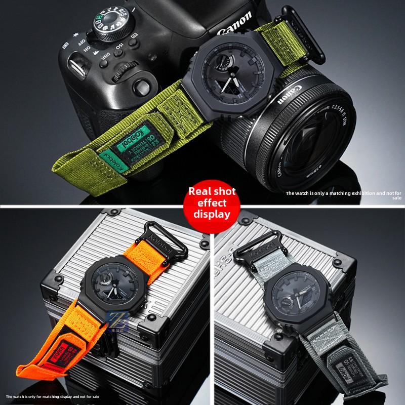 GA2100 Design s poutkem Plátěný řemínek Pro Casio G-SHOCK 5611 GA-2100 GA-2110 GA-B2100 Pánský Venkovní sport Nylonový řemínek na hodinky příslušenství