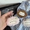 Soft Curly Haired Lamb Pendant Lightweight Sheep Pendant Bag Charm Plush Sheep Keychain  Teen Girl