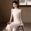 Ärmelloser nationaler Stil, neuer chinesischer Suzhou langer Cheongsam, verbesserter junger 1011 neuer Damen-High-End-Look, tägliches Tragen