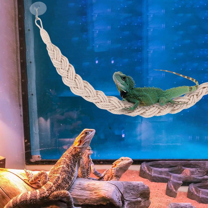 Hermit Crab Climbing Jute Rope Ladder Reptile Tank Terrarium Accessories Lizard Gecko Climbing Jute Rope Ladder Hermit Crab Toys