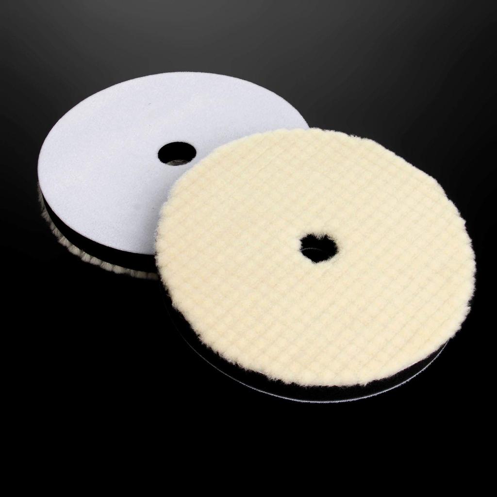 of artificial wool polishing pads for Buffing flat fine Two-pack polishers. pads, surface, grit, 180mm.