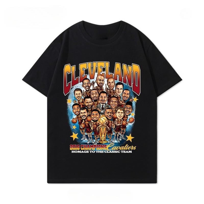 

Летняя футболка с короткими рукавами в американском стиле в стиле ретро, баскетбольная спортивная трендовая футболка свободного покроя из чистого хлопка для мужчин XXXXL чёрный