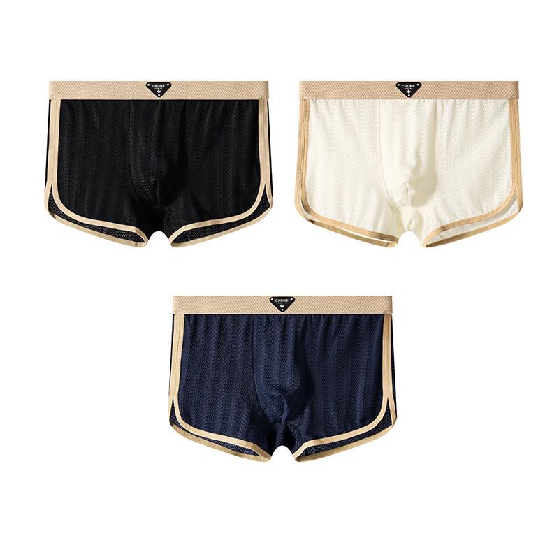 

Huajielong Men s Mid-Waist Boxer Briefs 3-Pack