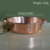 Pentola in Rame Artigianale, Utensile per Cucina Hot Pot per Bollire, Sobbollire e Stufare la Pasta, Texture Martellata Vintage Pentola Portatile 24 cm