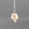 Cute Flocked 3D Resin Bear Keychain Sweet Creative Student Phone Chain Pendant Bag Accessory Phone Strap Gift