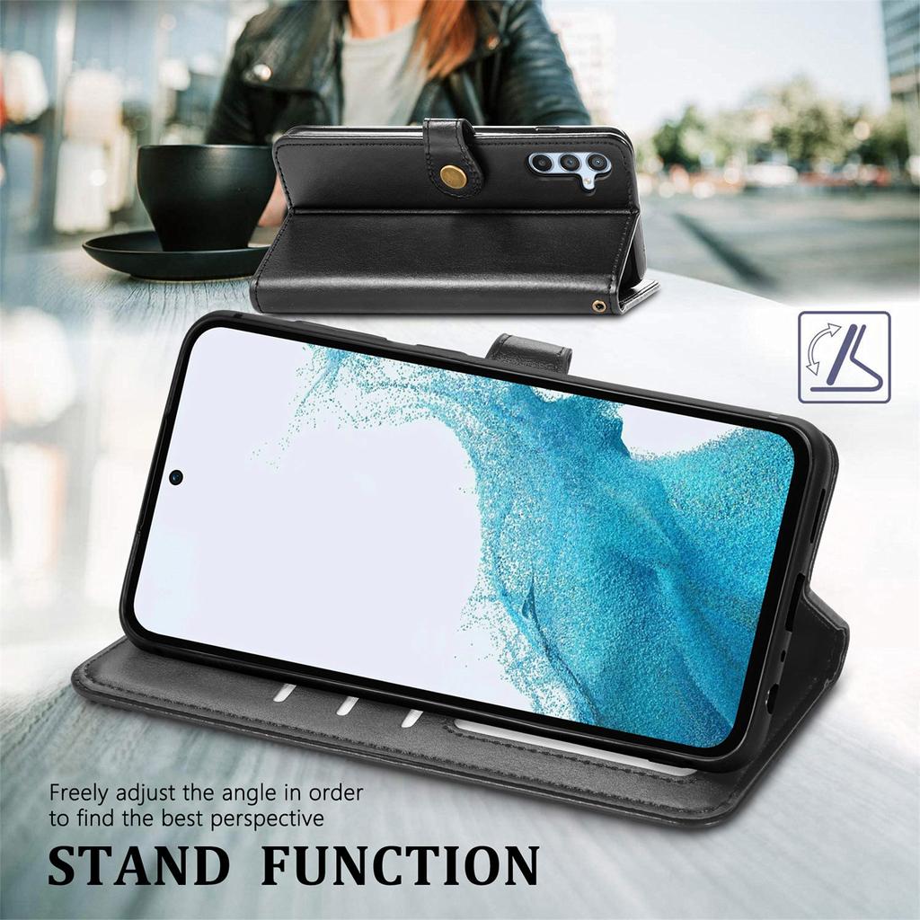 For Samsung Galaxy A36 5G Case Leather Phone Case Wallet Stand Cover with Wrist Strap