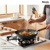 High-Purity Deep Nitrided Wrought Iron Wok, Traditional Non-stick, Old-fashioned Coating-free Iron Pot for Home Use.