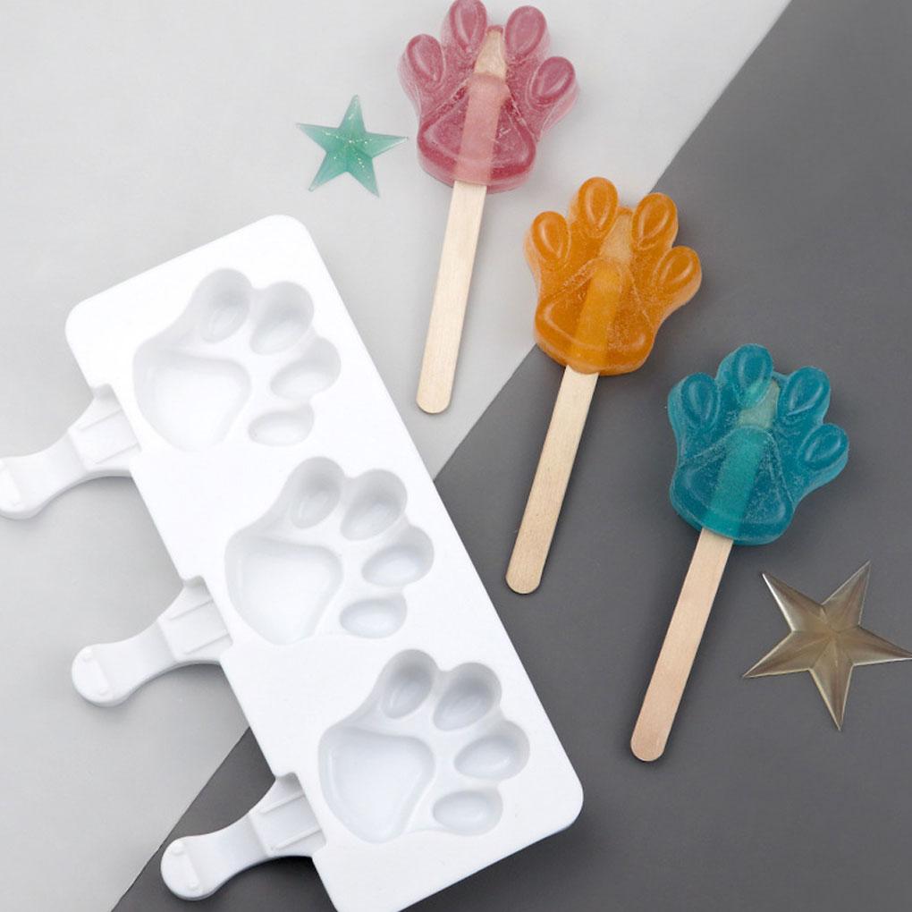 2pcs Silica Gel Easy To Clean Silicone Ice Mold Summer DIY Popsicles Ice Cream Making Works Tool As Shown