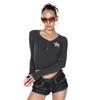 Lopejeu Star Henry Button Top (Charcoal)