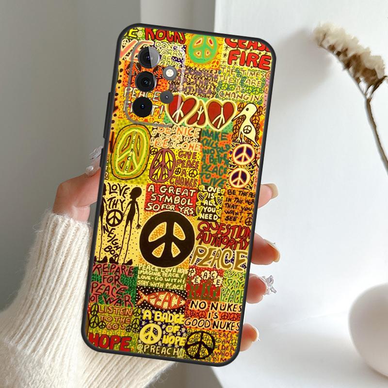 Hippy Hippie Psychedelic Art Peace Case For Samsung Galaxy A52 A32 A12 A16 A26 A36 A56 A15 A35 A55 A34 A54 A13 A33 A53 A17 A06