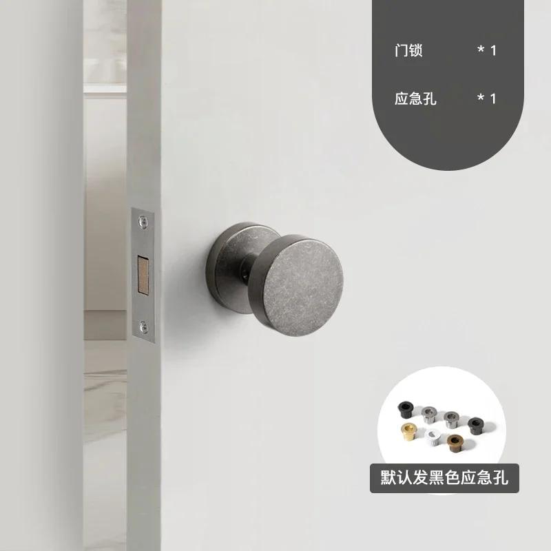 

Silver Metal Door Lock Living Room Silent Split Lock Bedroom Magnetic Locks Indoor Safety Locks Hardware Accessories Door Handle