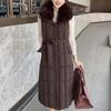 Plus Size Winter Long Parkas For Women L-7XL Detachable Sleeves With Belt Big Faux Fur Collar Hooded Loose Thick Fashion Coat