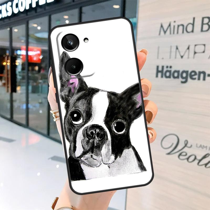 Boston Terrier Dog Case For Realme 15 13 12 10 11 14 Pro Plus GT6 GT7 C15 C35 C53 C55 C61 C63 C65 C67 C71 C75