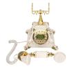 Vintage Telephone Button Dialing Hands Free Old Fashioned Landline with LCD Display for Home Cafe