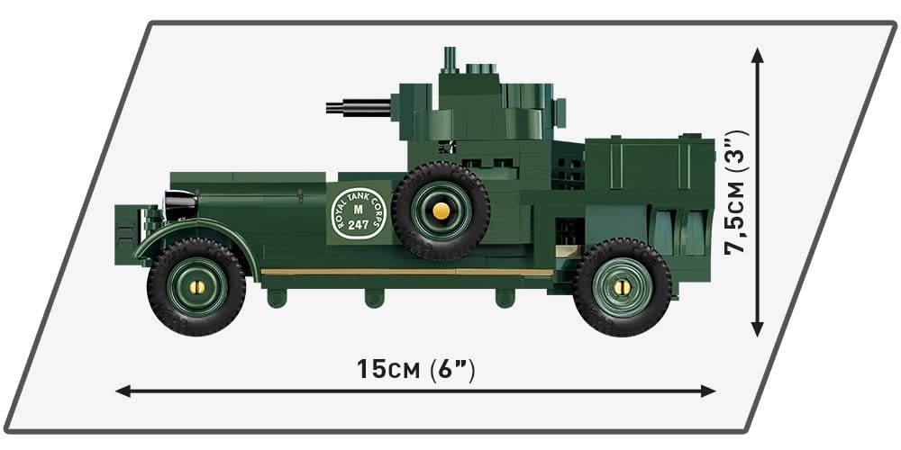 COBI Building Blocks British Army Armored Car 1920 Scale 267 Pieces LEGO Compatible IN 2988 Rolls-Royce 1/35 [MADE EU]