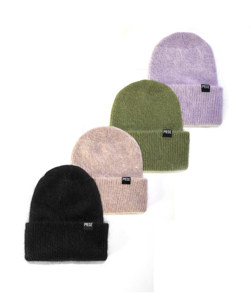 PEACE MAKER Piece Angora Beanie (Beige)