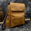 Retro Crazy Horse Leather Backpack Genuine Leather Men'S Large Capacity Backpack Leisure Going Out Travel Bag 16 Inch Computer Bag
