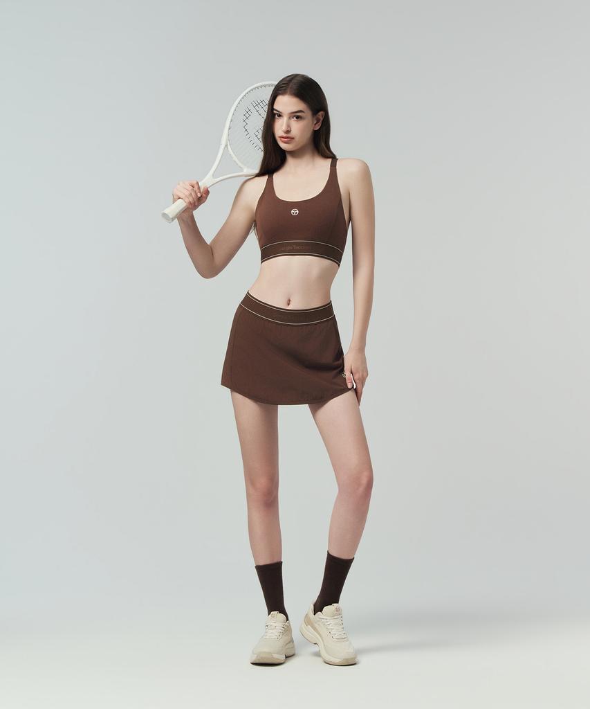 SERGIO TACCHINI W Lightweight Woven Skirt (D.Brown)