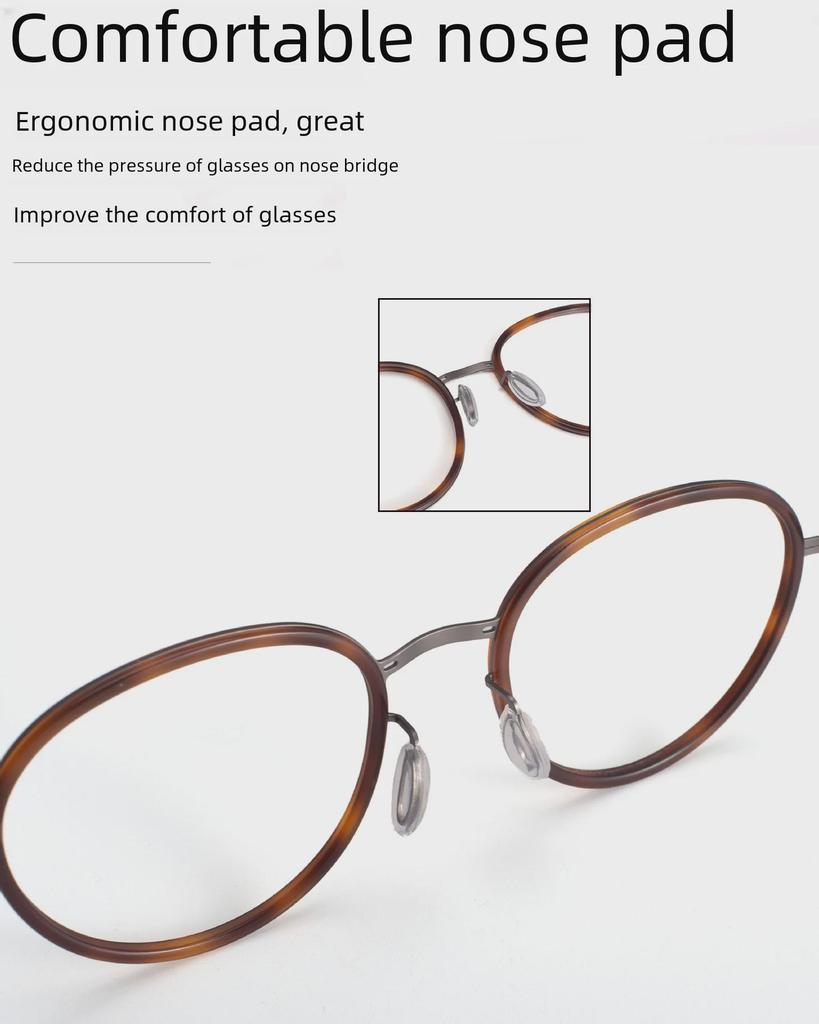 Unisex L1043 Ultra-Light Pure Titanium Glasses Frame - Minimalist Casual Style, Suitable for Prescription Lenses.