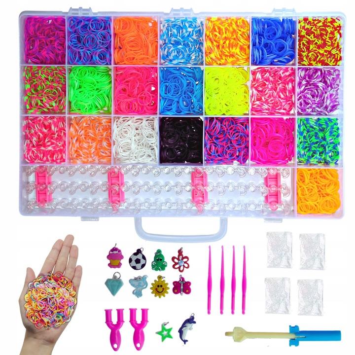 Gumki Do Tworzenia Robienia Bransoletek Loom Bands Xxl 4400 Elementów