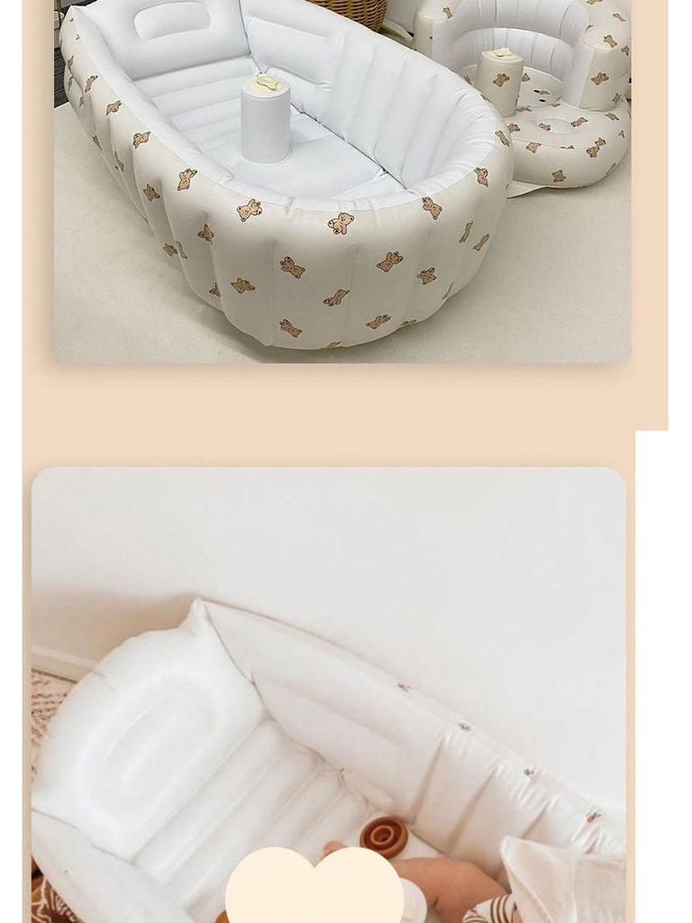 Foldable Inflatable Baby Bathtub: Sit & Lie Newborn Bathing Solution