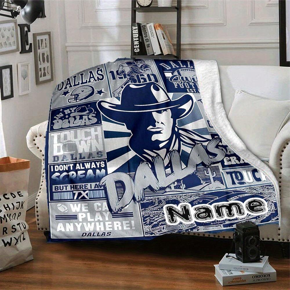 Football Customize Your Name Blanket Warm Comfortable And Soft Blankets Are Suitable For Home Lunch Break Blanket Office Sofa Sofa Gift To Relatives