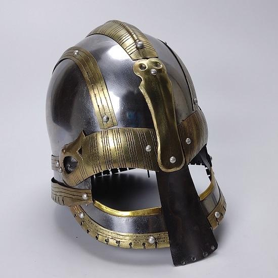 Vendal Mendulsaa Sca Larp , Viking Helmet, Medieval Templar Knight Crusader Armor, Viking Lerp Warrior Helmet, Steel Brass Helmet