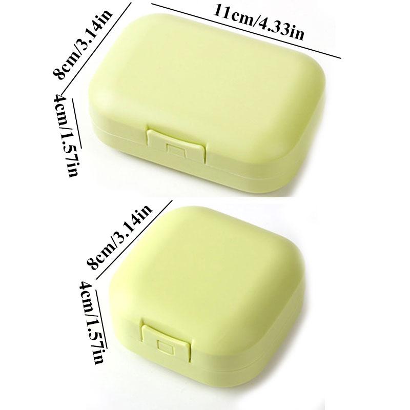 Portable Travel Soap Box Drain Box Waterproof Soap Case Sealed Soap Box Candy Color Soap Organizer for Bathroom Home El