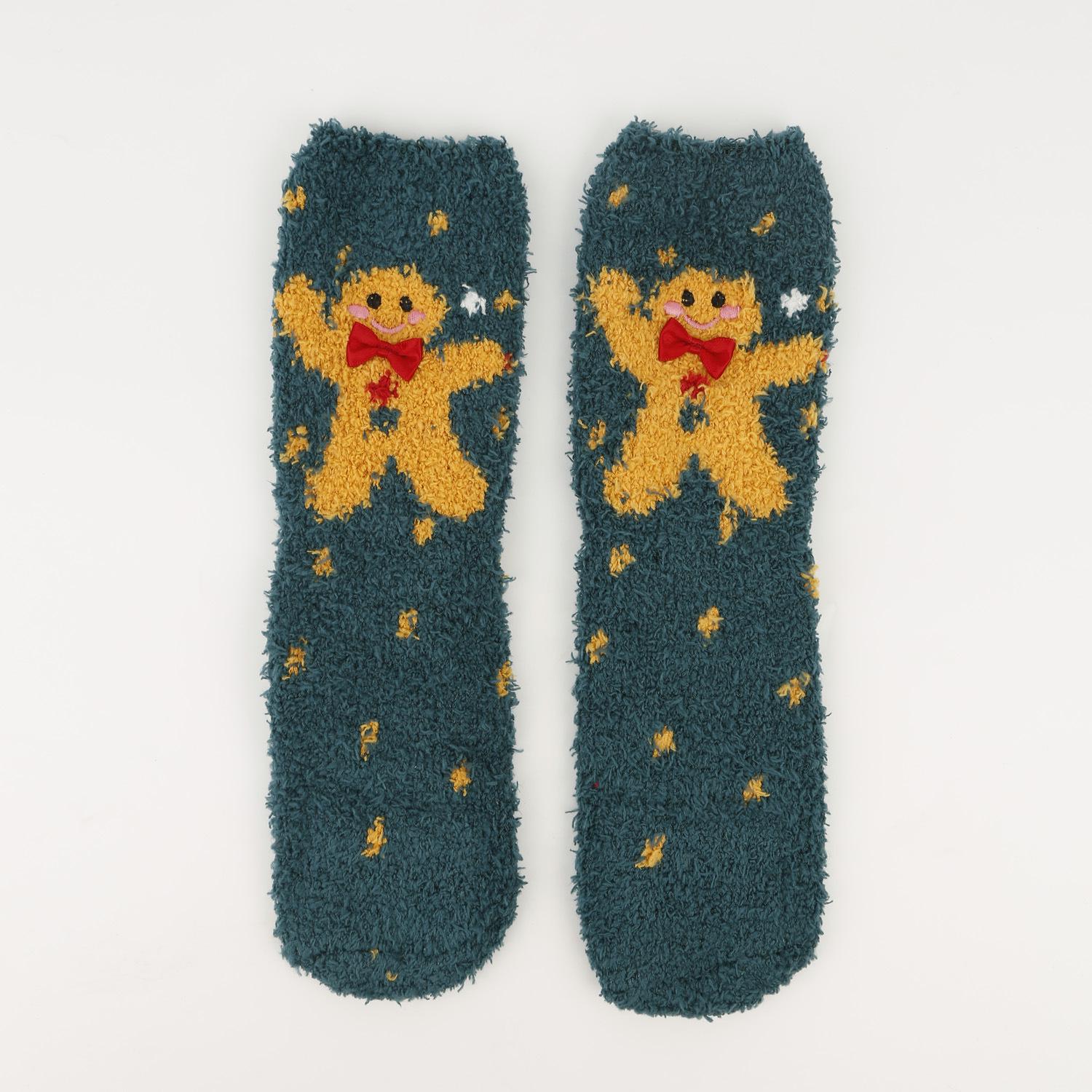 

Christmas Cartoon Coral Fleece Sleep Socks - Thickened Velvet-Lined Floor Socks One Size