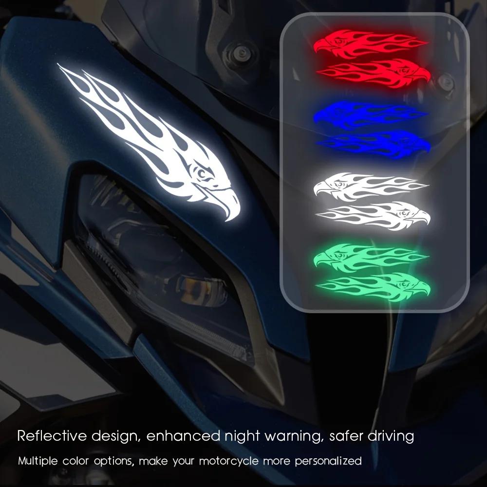 2 Stück/Set Flamme - Adler Motiv Fahrzeugaufkleber, Bunte Sticker zur Personalisierung von Motorrädern/Autos