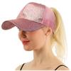 Girls Kids Sports Ponytail Baseball Cap Mesh Adjustable Hat Ponycap