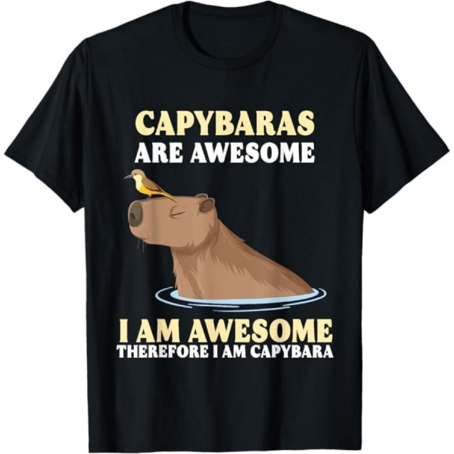 Capybaras are Awesome I Am Awesome Therefore I Am Capybara T-Shirt TRU Mens Womens Tank Top Sweatshirt Hoodie Longsleeve 685 Black XXXXXL разноцветный