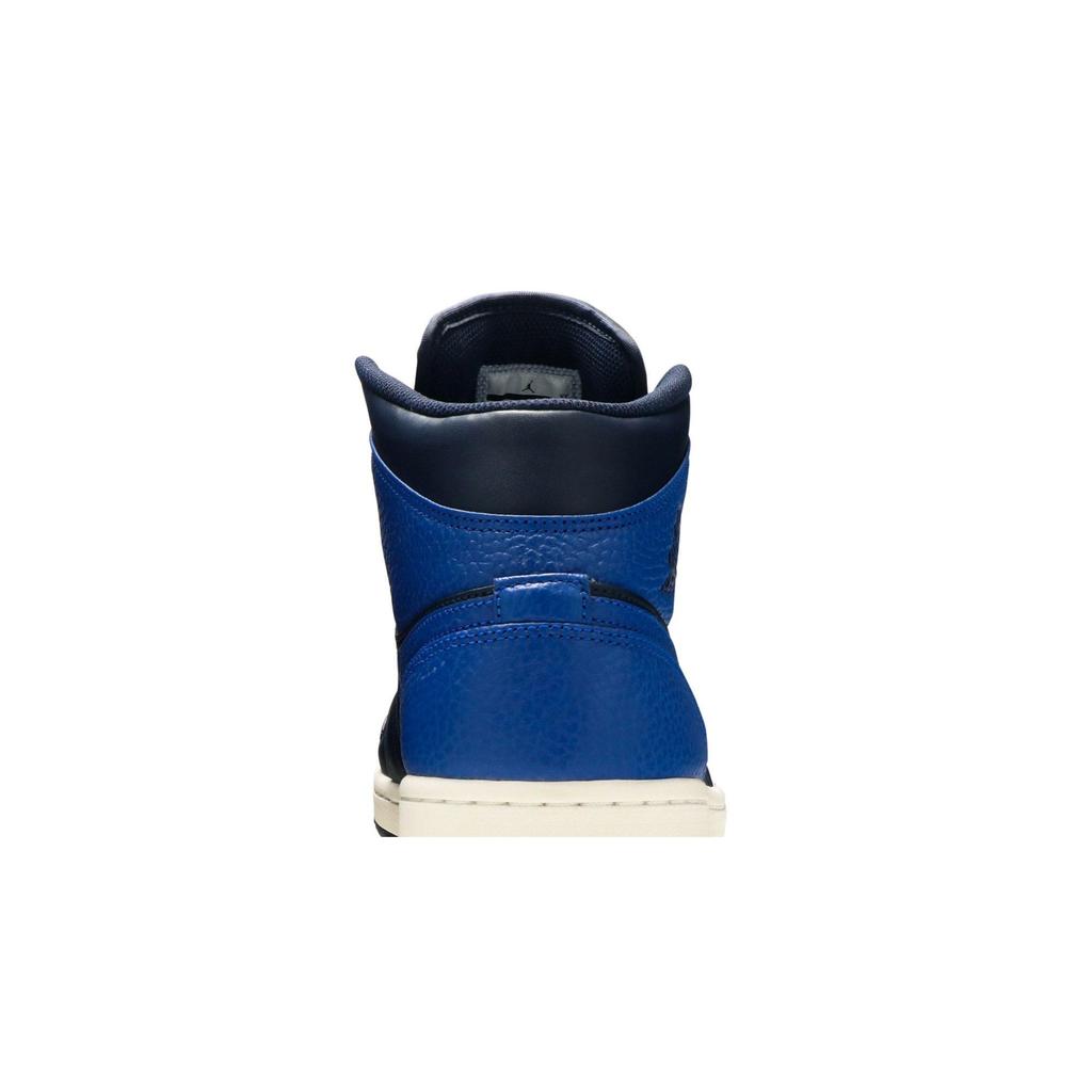 Air Jordan 1 Retro Mid 'Obsidian Royal' (Unisex) Obsidian / Game Royal-Summit White Vintage Basketball Shoes 554724 412