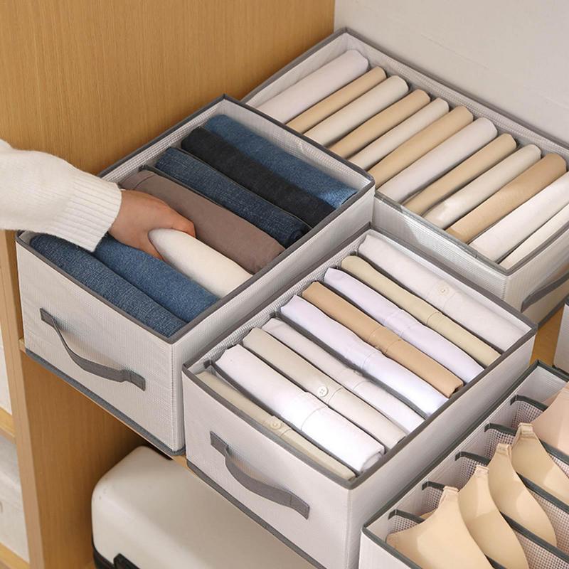 Clothes Storage Box Wardrobe Layered Organizer Box Household Containers Divider Home Storage Basket For Clothes Underwear