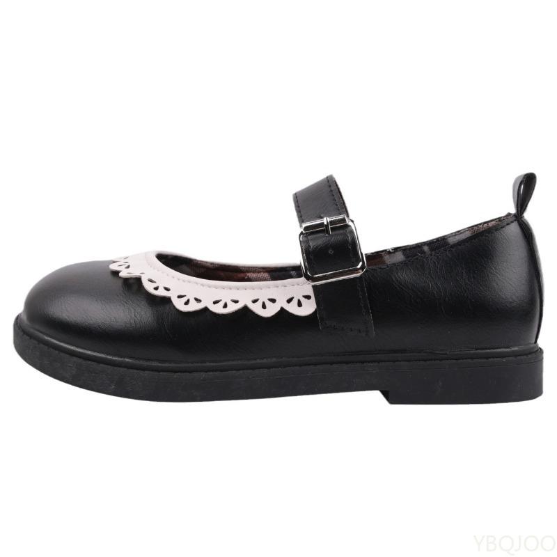 Fashion Fashionable versatile Retro sweet women flat shoes minimalist comfortable Vintage Black Brown Round Toe soft-soled shoes