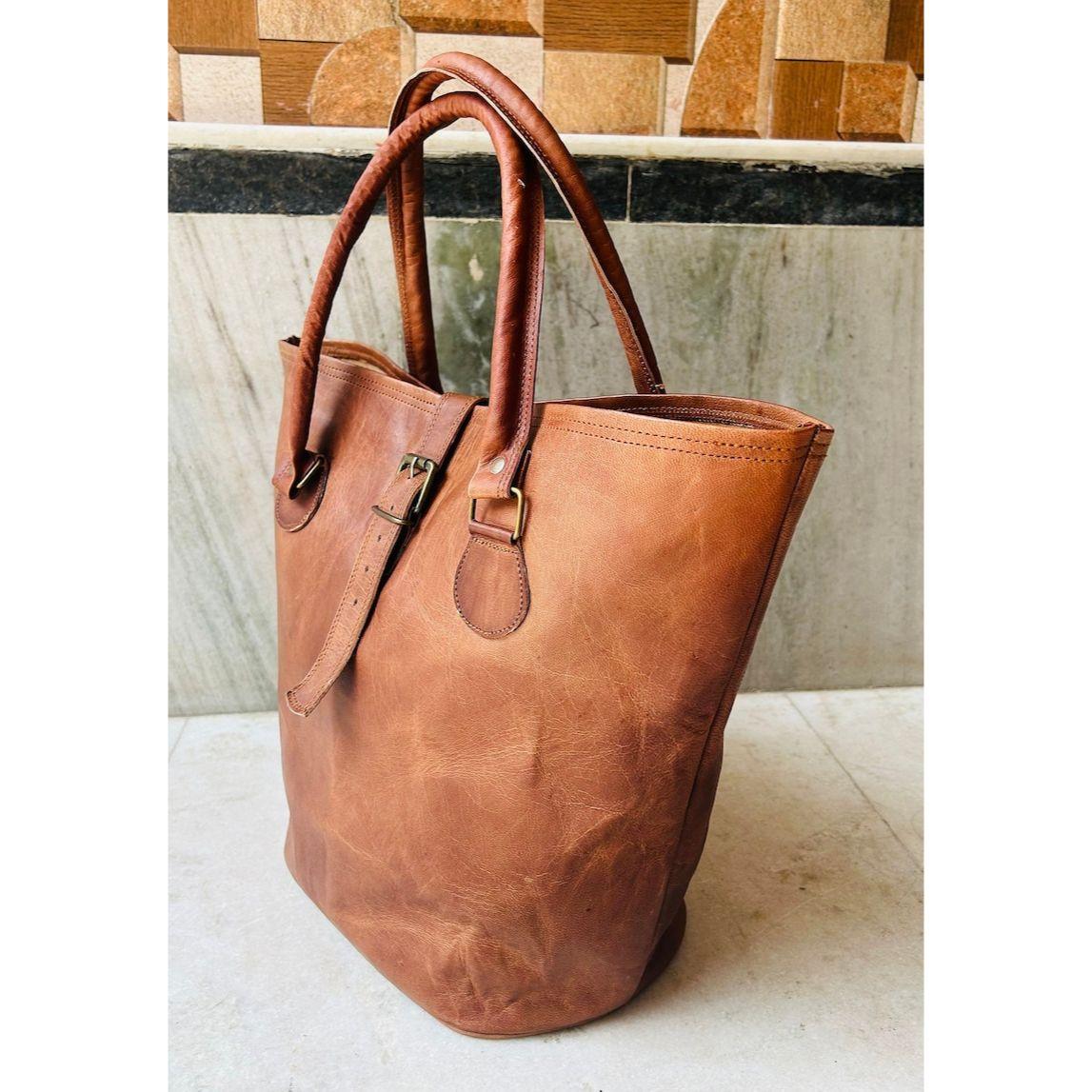 Кожаная большая сумка — фото 5