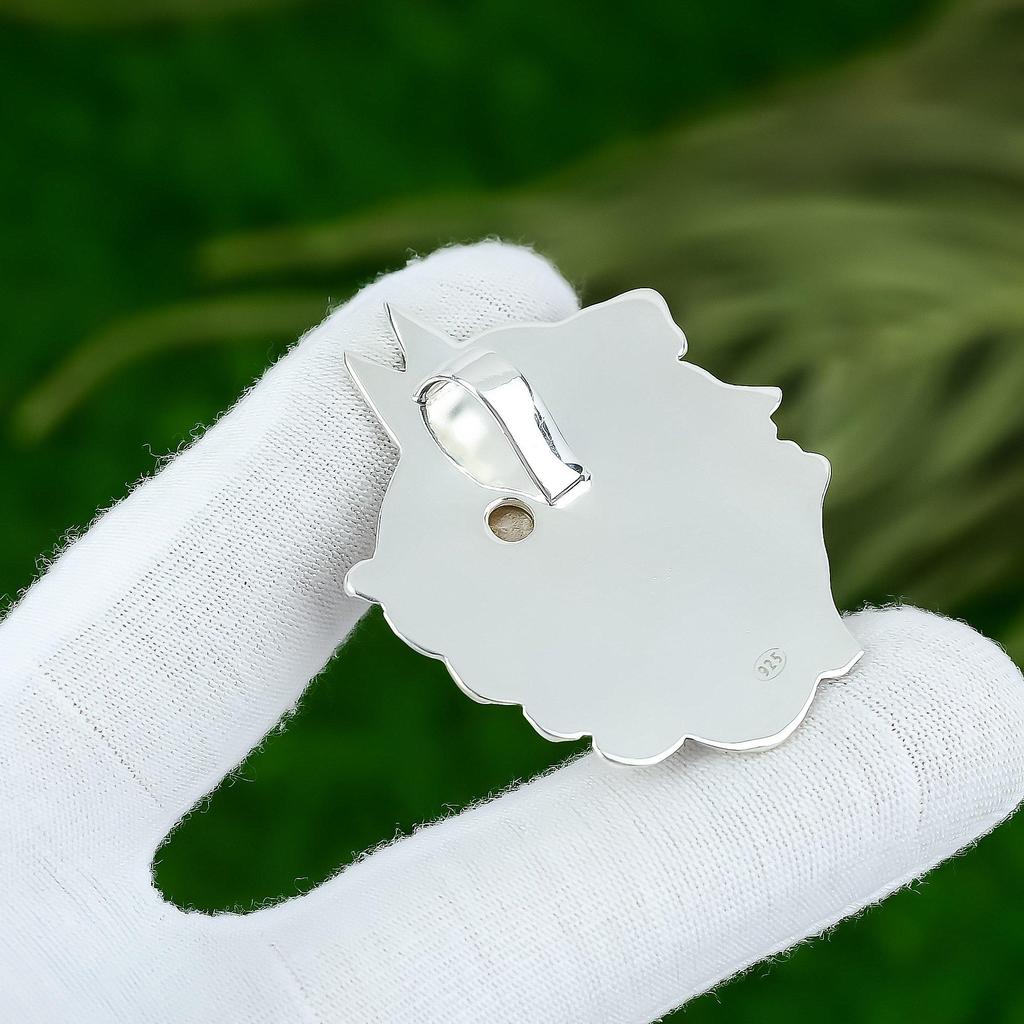 Wedding Gift For Her 925 Sterling Silver Natural Kambaba Jasper Gemstone Pendant