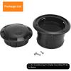 75mm RV Vent Covers, Dashboard Air Conditioning Deflector, Side Roof Air Black Vent Outlet, Mount Round Louvered Dash Vent Exhaust Grille Universal