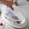 Microwave Fish Steamer Multifunction Fish Steaming Tray Oval Food Steamer Plate with Lid for Fish Bun Dumpling Bread