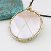 45mm Natural Round Shell Pendant,Tree of Life Necklace,black/white,Men/women Wearable,Complimentary Leather Chain,Friends Gifts