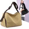 Zipper Canvas Small Barrel Bag Men'S Slant Shoulder Bag For Casual Travel  Adjustable Sports Gym Bag Yoga Bag
