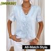 Damen Mode Lässige V-Ausschnitt Langarm Blusen & Hemden