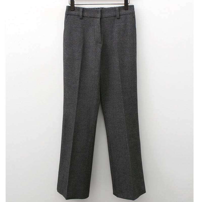 Shop   Women Semi Bootcut Side Split Span Banding Slacks Charcoal Mut Wpt 2024